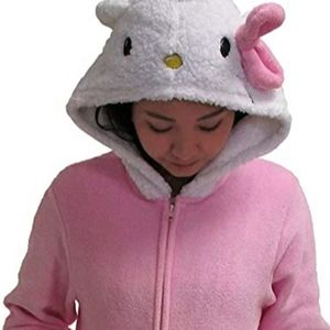 Hello Kitty Pink Womens Onesie size Small